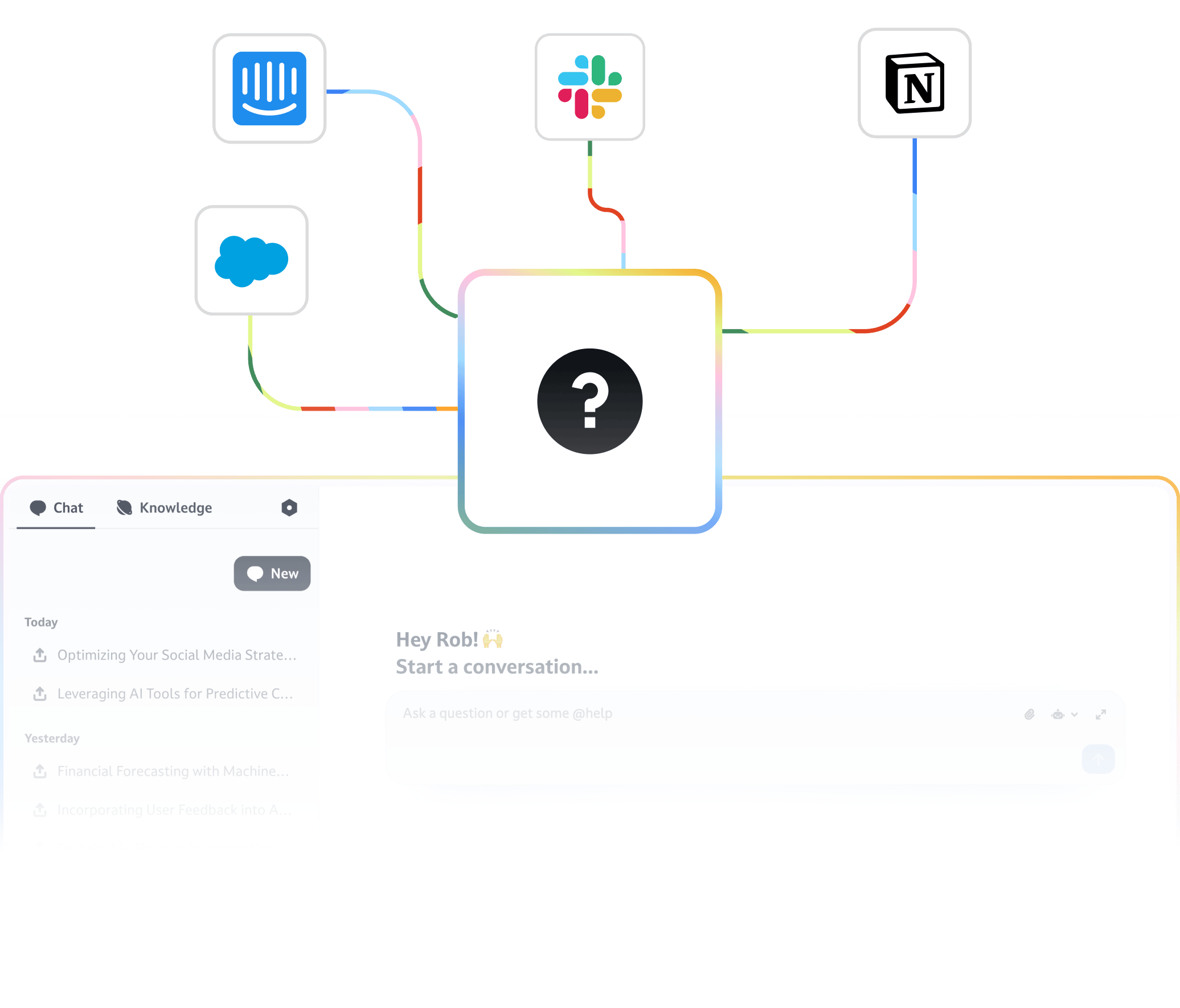 Dust support illustration showing question interface